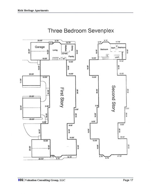 Floor plan for 3 beds, 1.5 baths, 1098 sqft